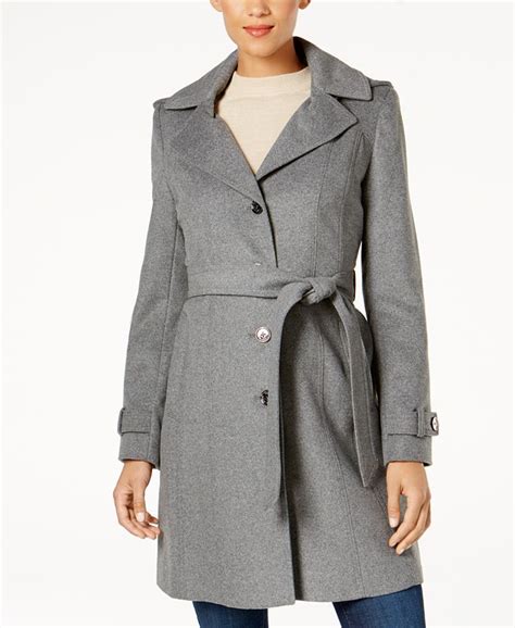 wool wrap coat michael kors|michael kors belted walker coat.